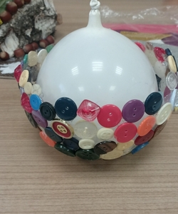 Корзинка из пуговиц 1